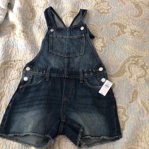 Old Navy overall shorts - girls size 10/12 NWT